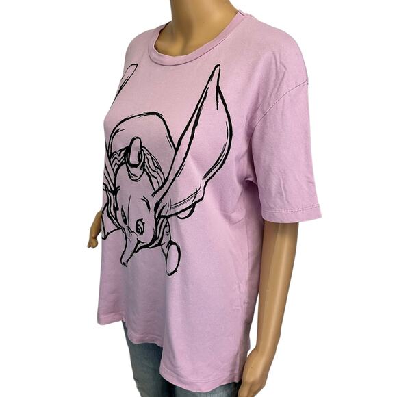 Zara Disney RARE Dumbo Timothy Q. Mouse Cotton T-Shirt Purple Size S - Picture 6 of 15